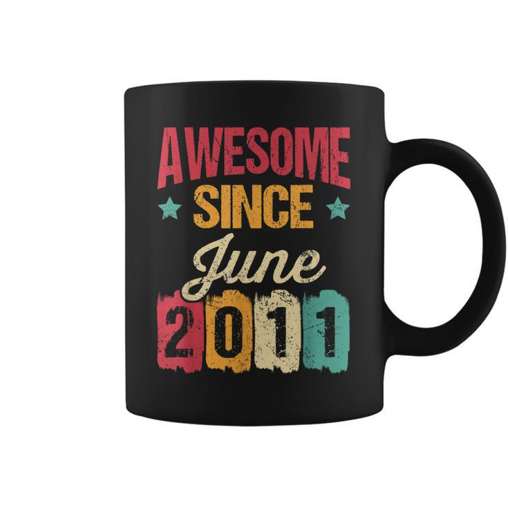 12Th Birthday Gift Awesome Since June 2011 12 Year Old Coffee Mug