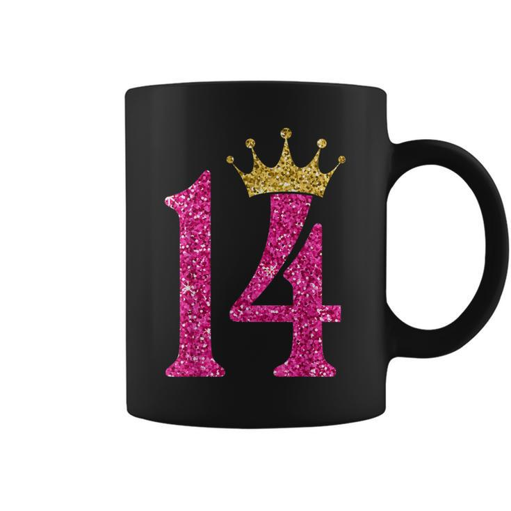 14 Year Old Gifts 14Th Birthday Girl Golden Crown Party Coffee Mug