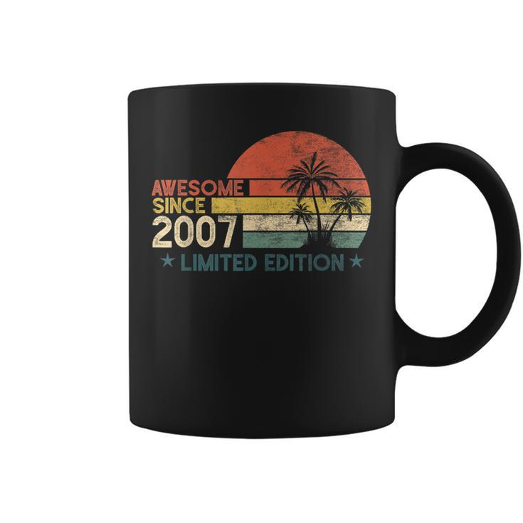 15 Birthday Gifts Awesome Since 2007 Limited Edition  Coffee Mug
