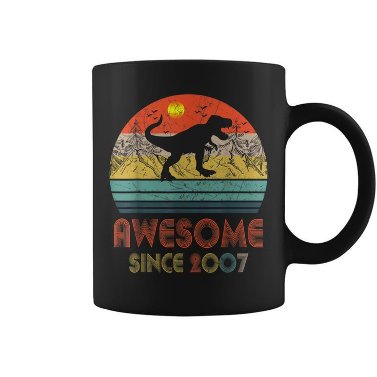 16 Year Old Gift Dinosaur Awesome Since 2007 16Th Birthday  Coffee Mug
