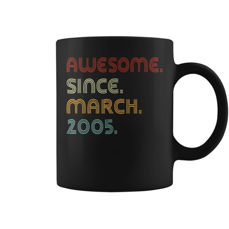 18 Years Old Awesome Since March 2005 18Th Birthday  Coffee Mug