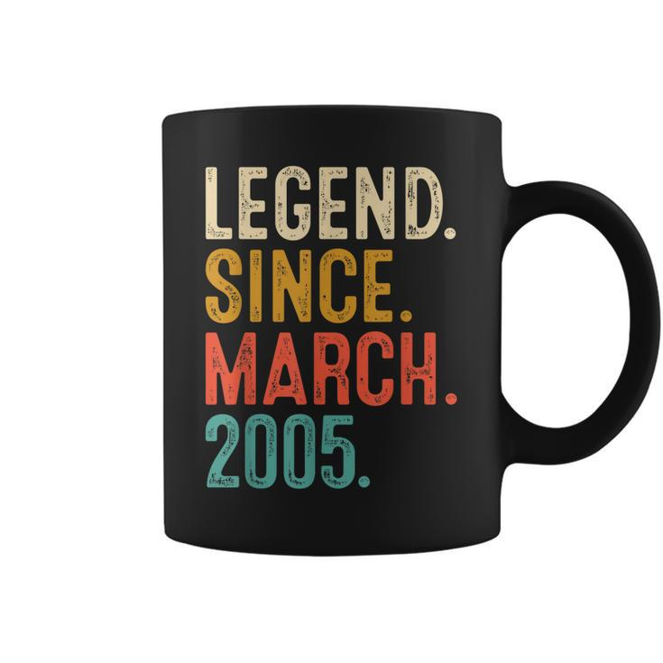 18 Years Old Vintage Legend Since March 2005 18Th Birthday  Coffee Mug