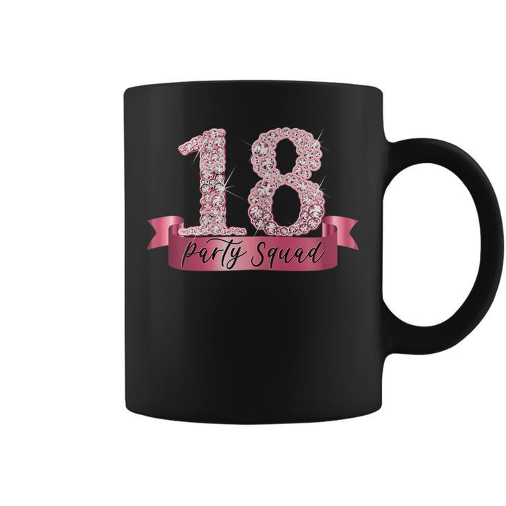 18Th Birthday Party Squad I Pink Group Photo Decor Outfit Gift For Womens Coffee Mug