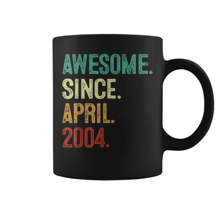 19 Years Old Awesome Since April 2004 19Th Birthday  Coffee Mug