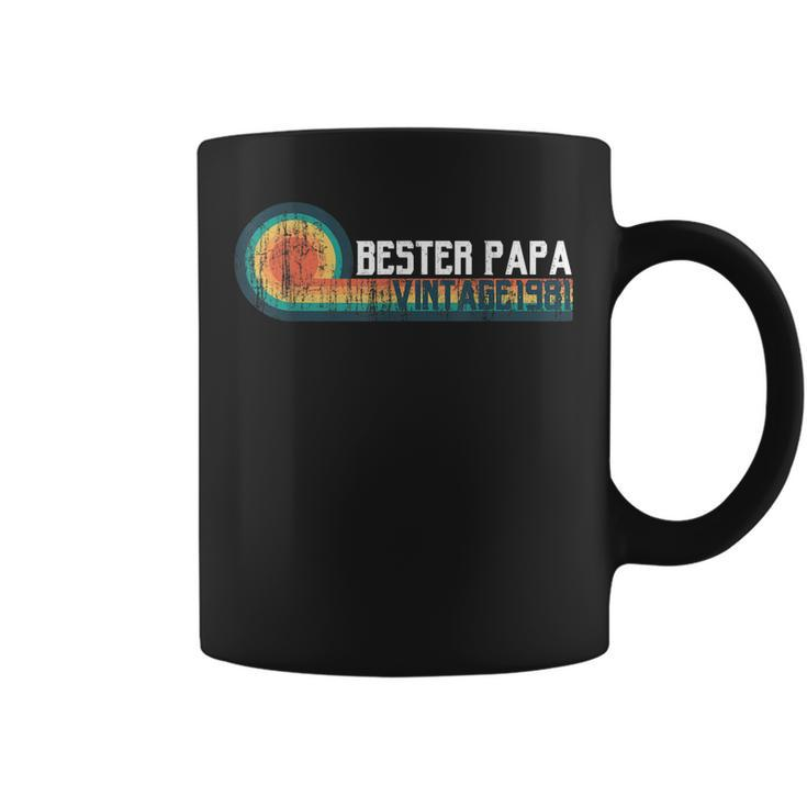 1981 Geburtstag Jahrgang Retro Vintage Geschenk Bester Papa Tassen