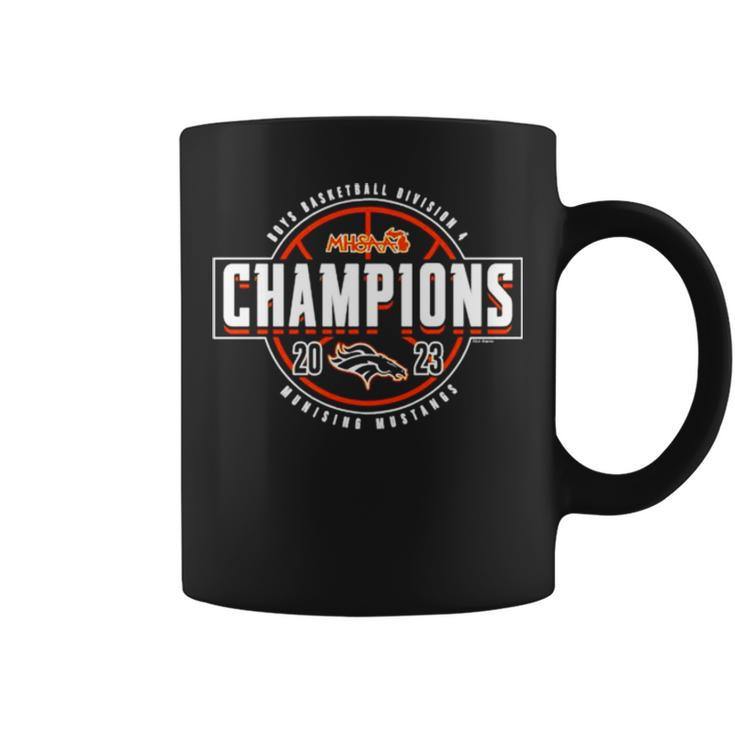 2023 Mhsaa Boys Basketball D4 Champions Munising Mustangs Coffee Mug