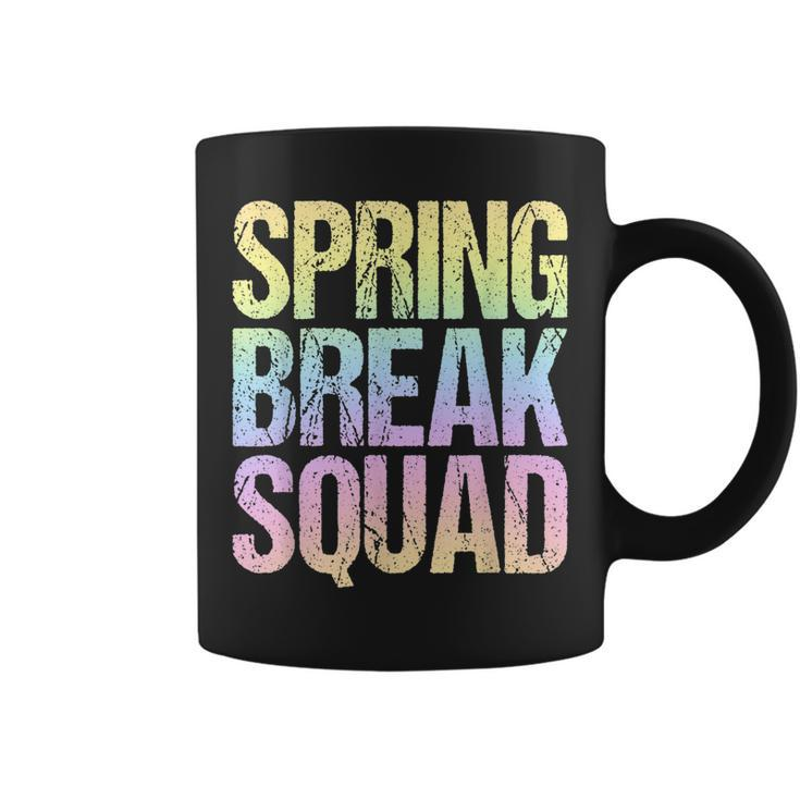 2023 Spring Break Squad Pastel Rainbow Vintage Graphic  Coffee Mug