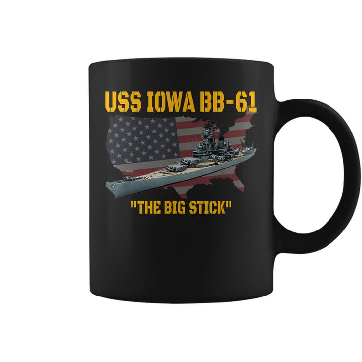 World War Ii Warship Uss Iowa & Ww2 Bb-61 Battleship Veteran Coffee Mug ...