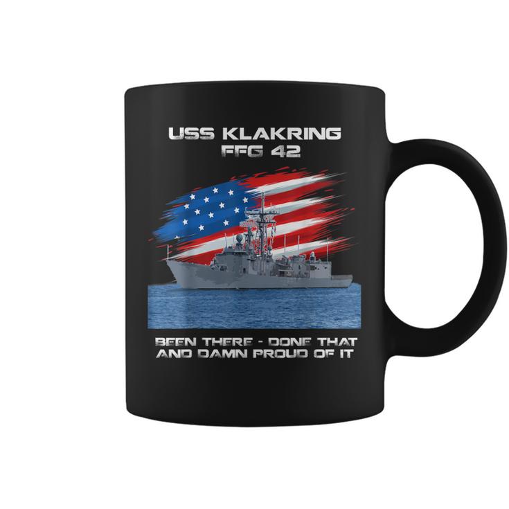 Uss Klakring Ffg-42 Class Frigate American Flag Veteran Coffee Mug ...