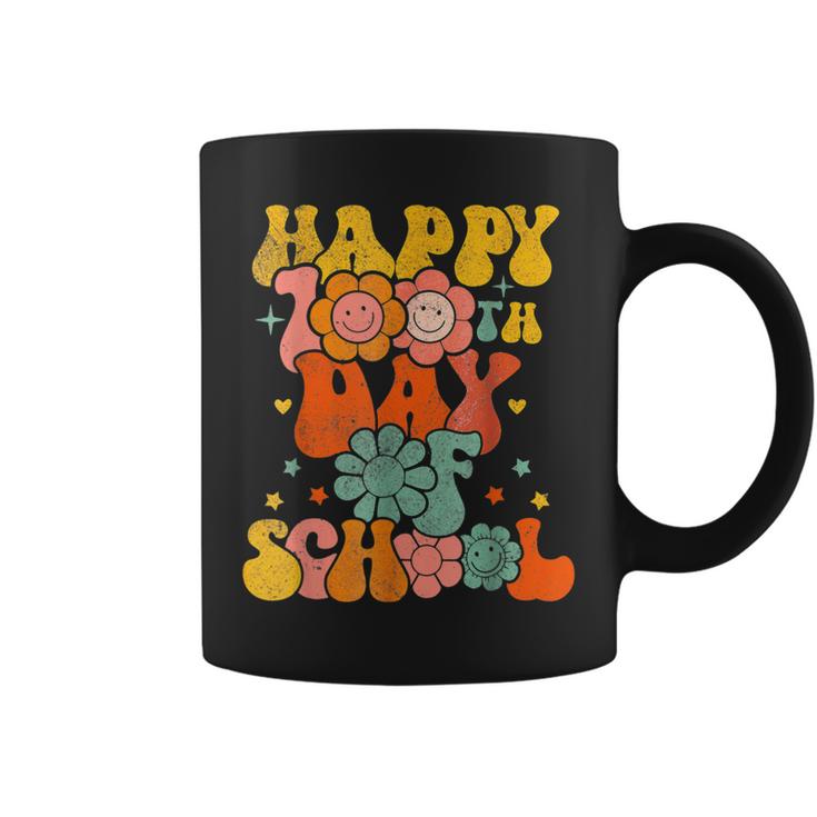 Teacher Kids Retro Groovy 100 Days Happy 100Th Day Of School  V2 Coffee Mug