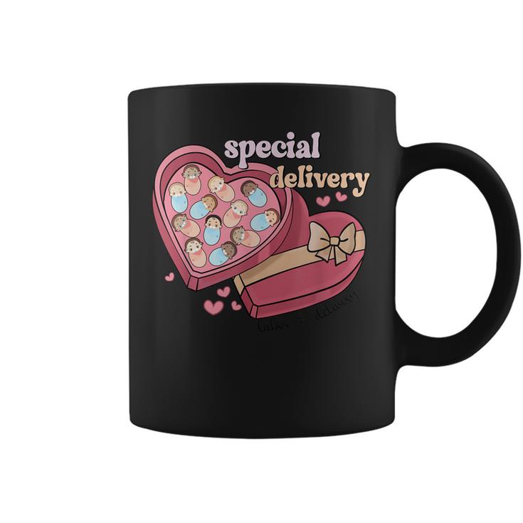 Special Delivery Labor And Delivery Nurse Valentines Day  Coffee Mug