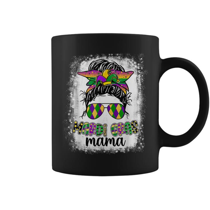 Messy Bun Hair Glasses New Orleans Carnival Mardi Gras Mama  V2 Coffee Mug