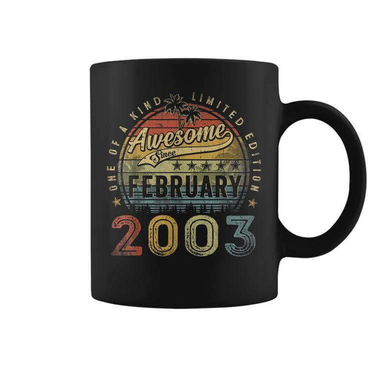 20Th Birthday Gift Awesome Since February 2003 20 Year Old  Coffee Mug