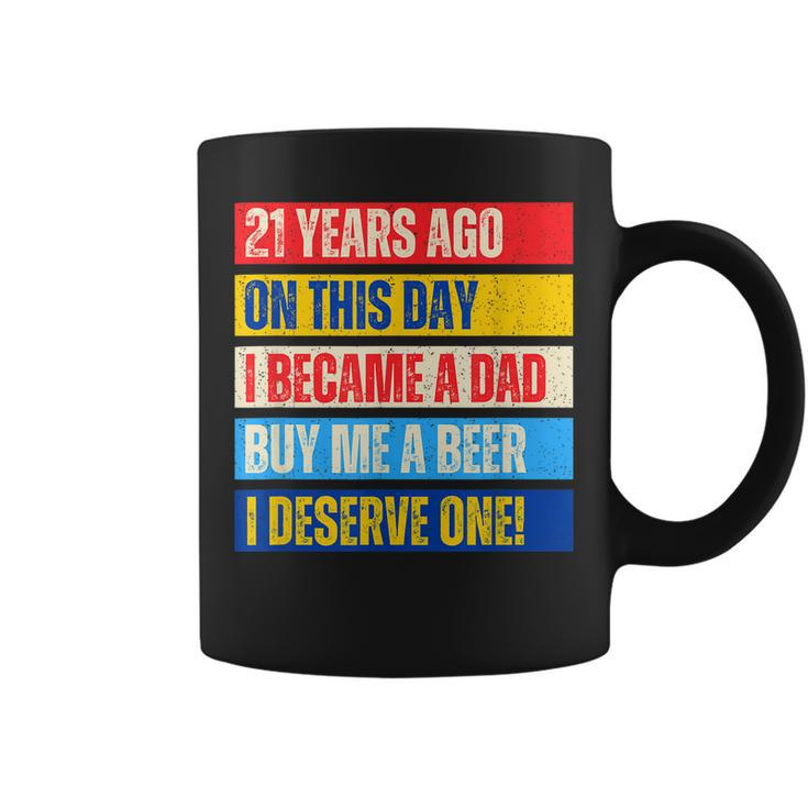 21St Birthday Son Daughter Dad Father 21 Years Needs A Beer Gift For Mens Coffee Mug