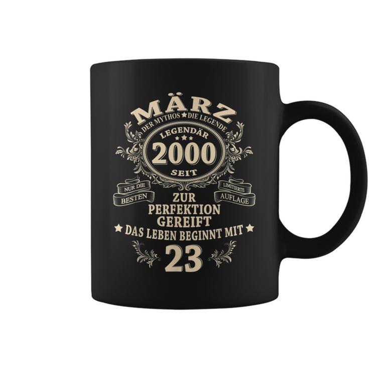 23 Geburtstag Geschenk Mann Mythos Legende März 2000 Tassen