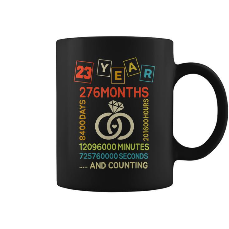 23 Years 276 Months 23Rd Wedding Anniversary Couples Parents  Coffee Mug