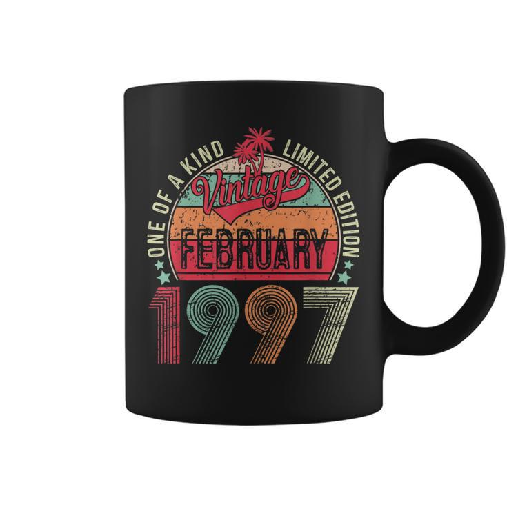 26 Year Old Vintage February 1997 26Th Birthday Men Women  Coffee Mug