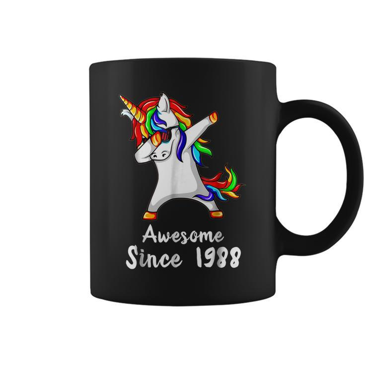 30 Years Old 30Th Birthday Unicorn Dabbing Shirt 1988 Gift Coffee Mug