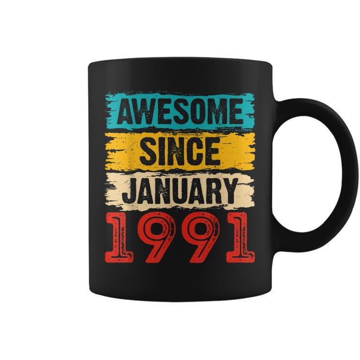 32 Year Old Awesome Since Januar 1991 32 Geburtstag Geschenke Tassen