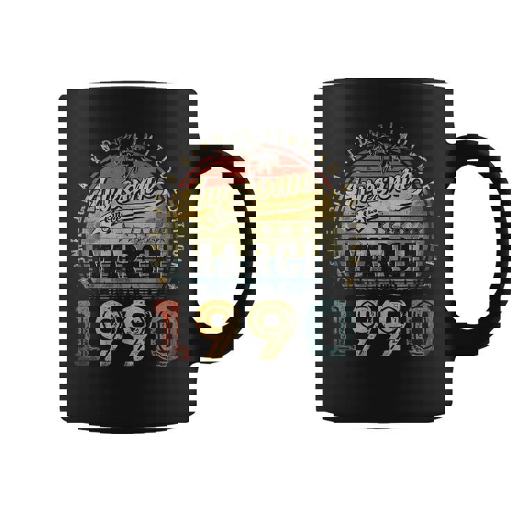 33 Year Old Awesome Since March 1990 33Rd Birthday Coffee Mug