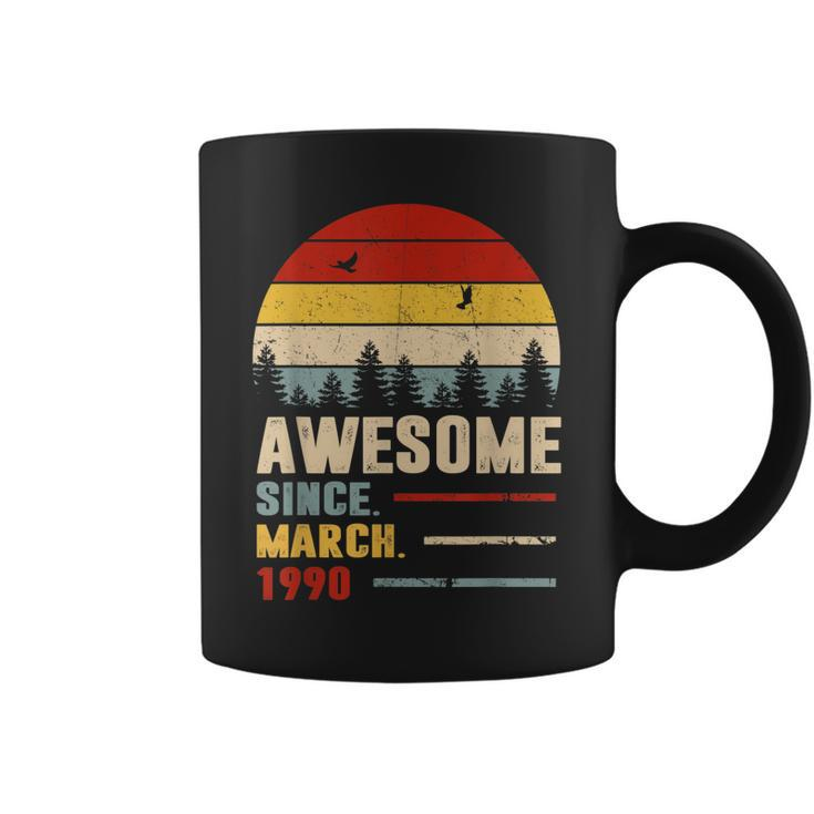 33 Years Old Funny Awesome Since March 1990 33Rd Birthday  Coffee Mug