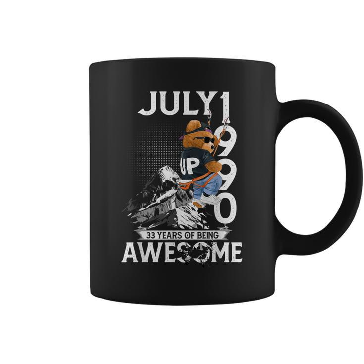 33Rd Birthday Gifts Vintage July 1990 33 Years Old For Men Coffee Mug