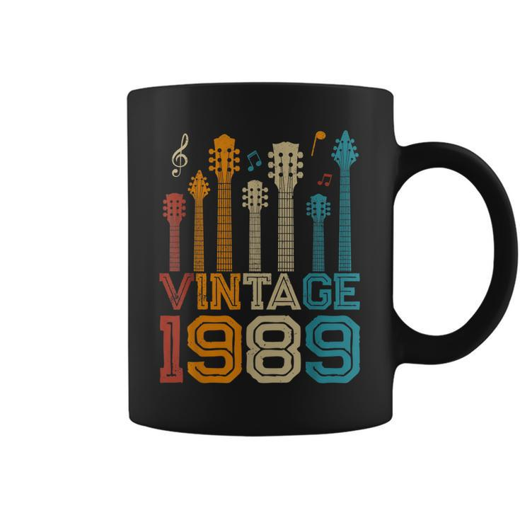 34Th Birthday Gifts Vintage 1989  Guitarist Guitar Lovers  Coffee Mug