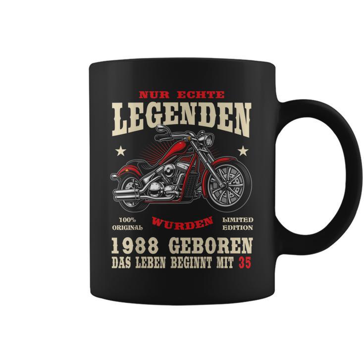 35. Geburtstag Biker Tassen 1988, Herren Motorrad Chopper Design