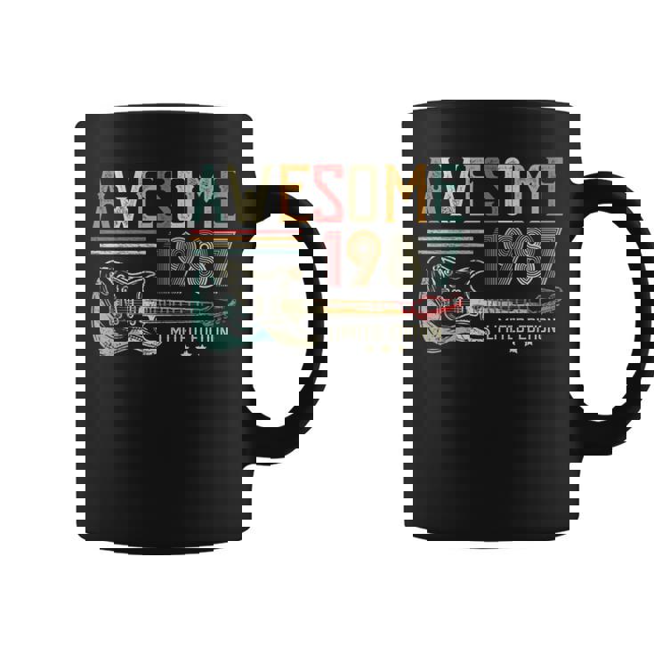 36Th Birthday Gifts For Men Women Guitar Player Born In 1987 Coffee Mug