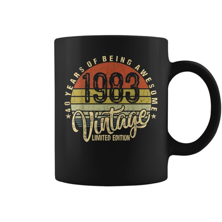 40 Year Of Being Awesome Since 1983 40Th Birthday Vintage  Coffee Mug