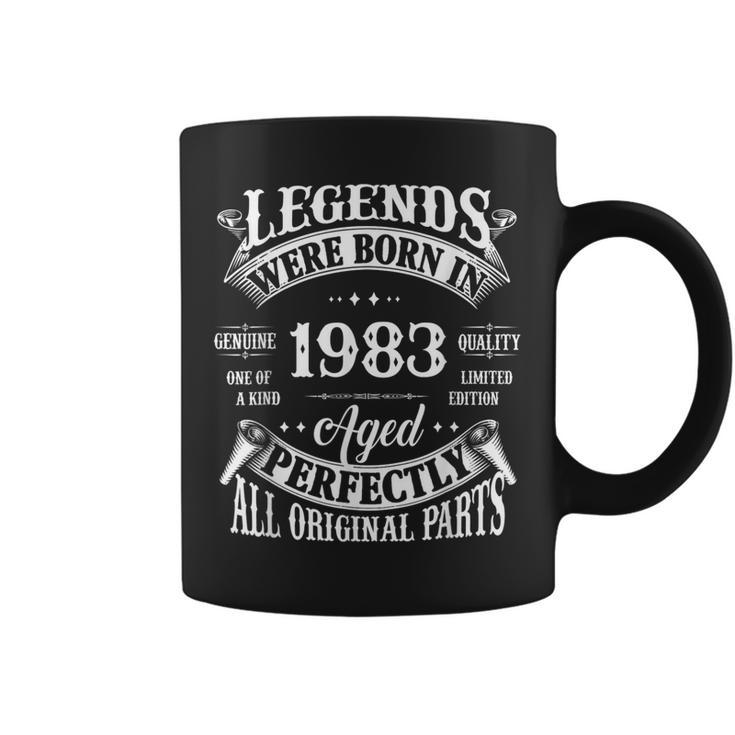 40Th Birthday  Vintage Legends Born In 1983 40 Years Old  Coffee Mug