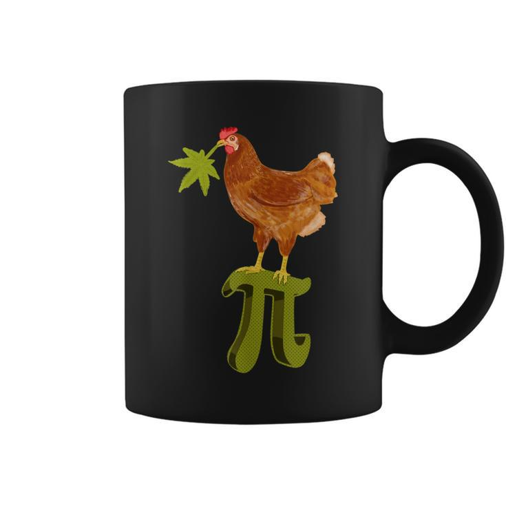 420 Weed Chicken Pot Pi Day  Pie Pun Cannabis Leaf Gift  Coffee Mug