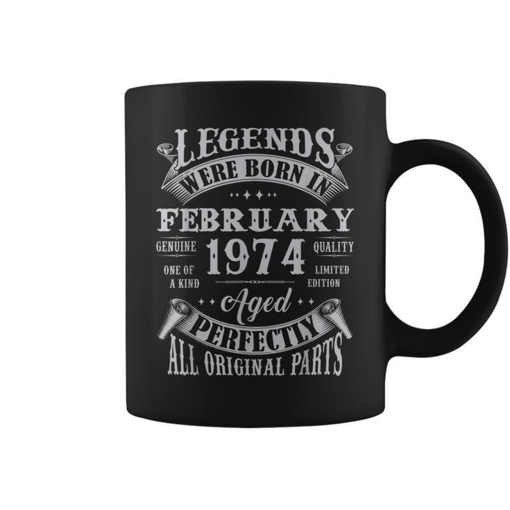 49 Years Old Gifts Legends Born In February 1974 49Th Bday  Coffee Mug