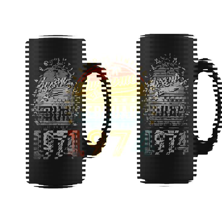 49Th Birthday Gift Awesome Since February 1974 49 Year Old Coffee Mug
