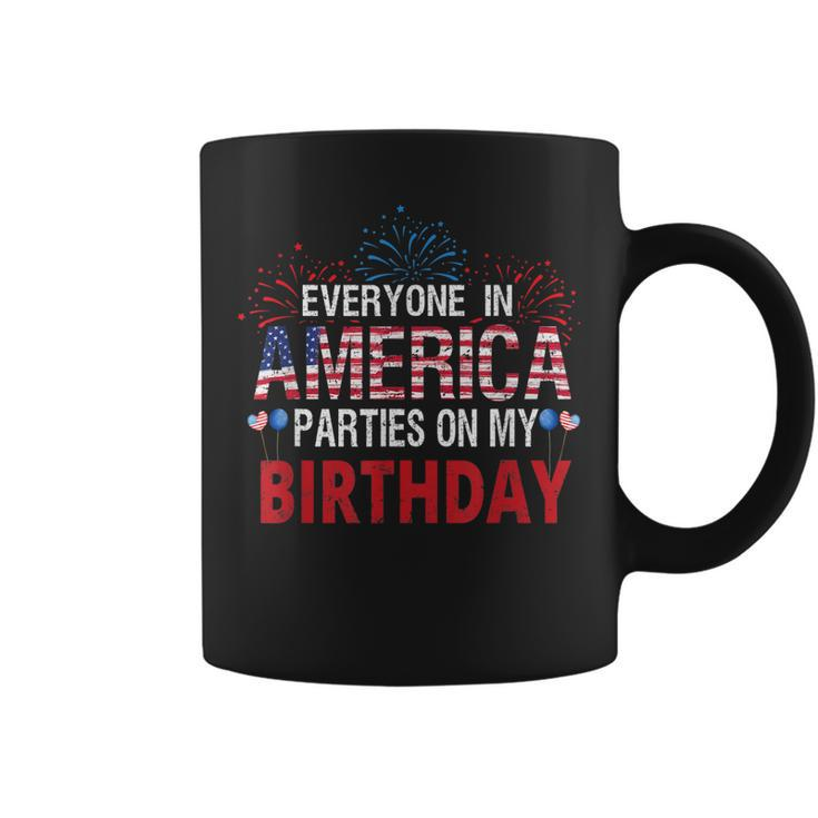4Th Of July Birthday Gifts Funny Bday Born On 4Th Of July Coffee Mug