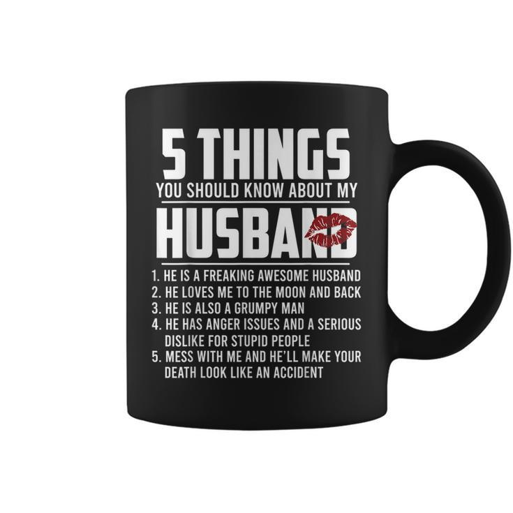5 Things You Should Know About My Husband  V2 Coffee Mug