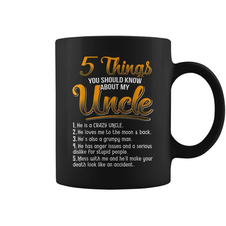 5 Things You Should Know About My Uncle Funny Christmas Gift  Coffee Mug