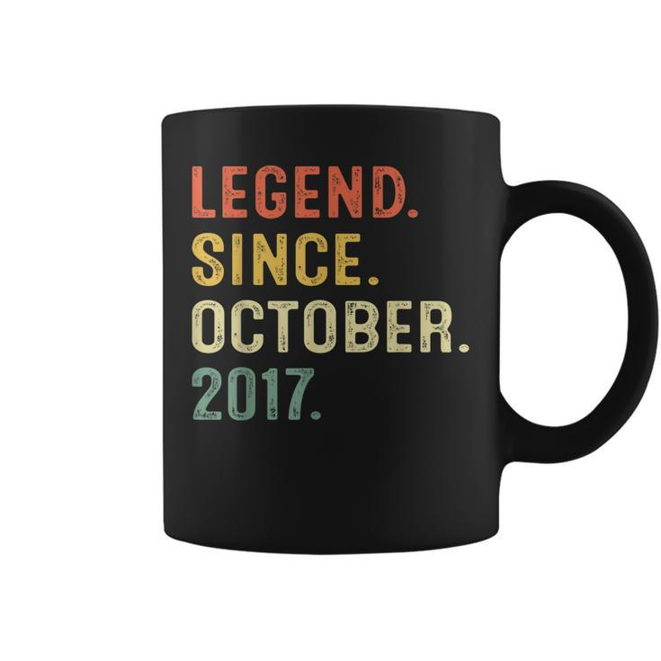 5 Years Old Gift Legend Since October 2017 5Th Birthday Boy Coffee Mug
