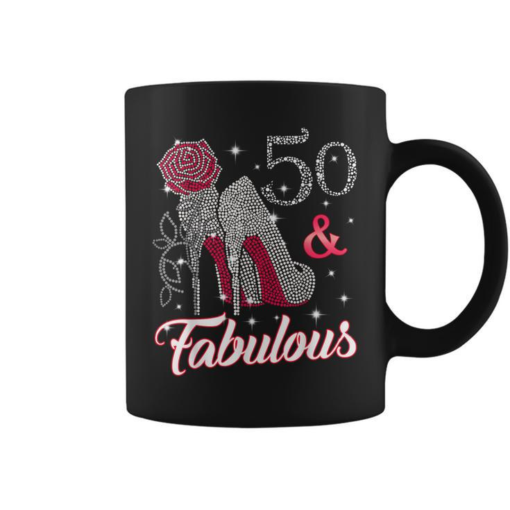 50 & Fabulous T-Shirt 50Th BirthdayShirt For Women Coffee Mug