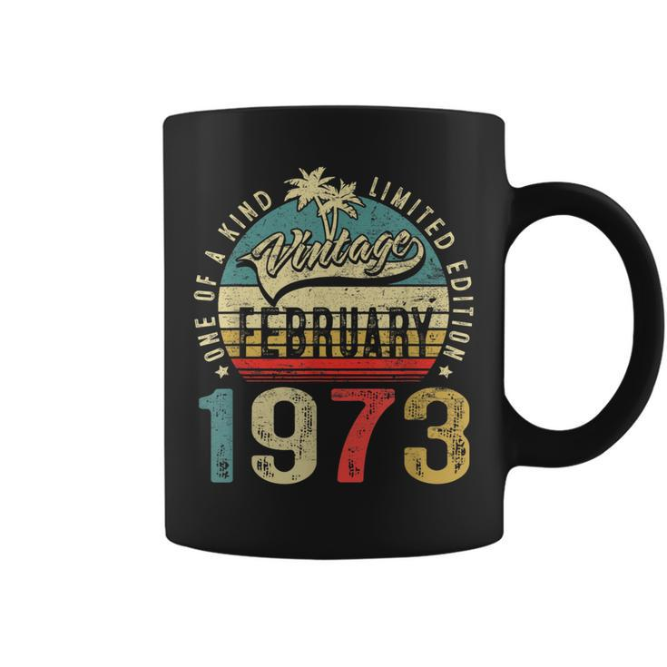 50 Years Old Gifts Vintage February 1973 50Th Birthday Gift  Coffee Mug