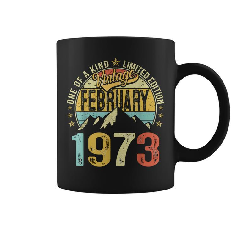 50Th Birthday Mens Vintage February 1973 Gifts 50 Years Old  Coffee Mug