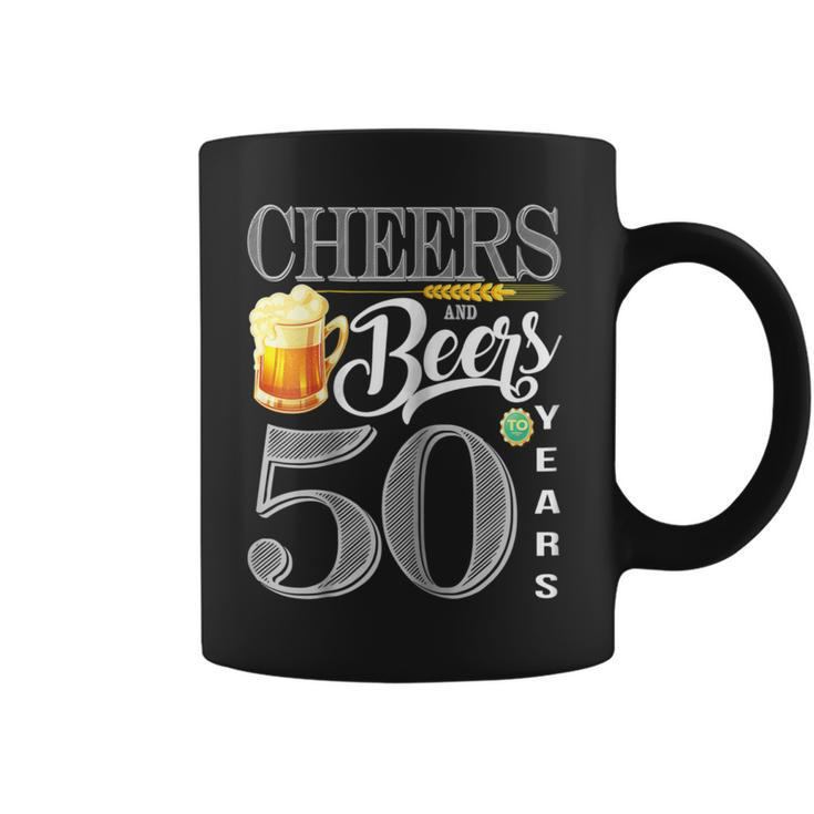 50Th Birthday Shirt Cheers And Beers To 50 Years  Coffee Mug