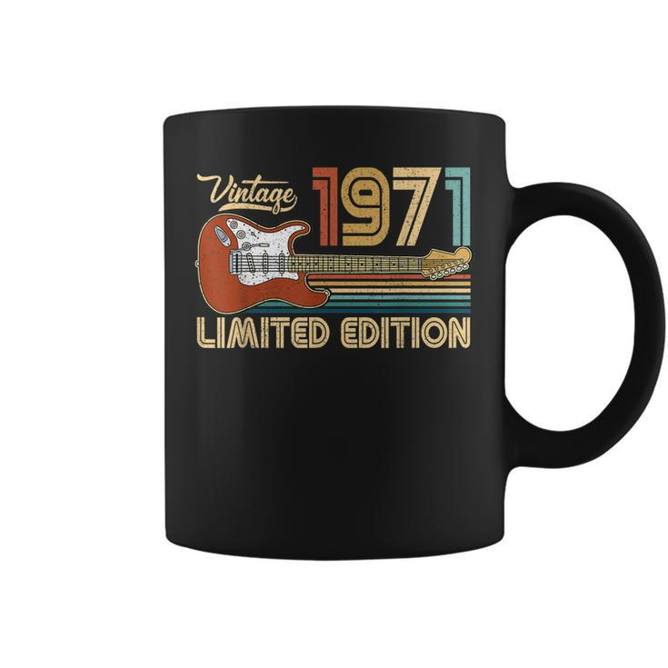 52Th Birthday Gifts Men Vintage 1971 Limited Edition Guitar  Coffee Mug