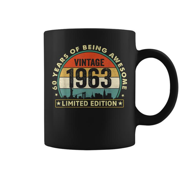 60 Year Old Gifts Made In 1963 Vintage 60Th Birthday Retro  Coffee Mug