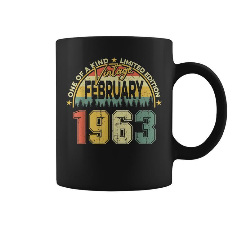60 Years Old Mens Vintage February 1963 60Th Birthday Gifts  Coffee Mug