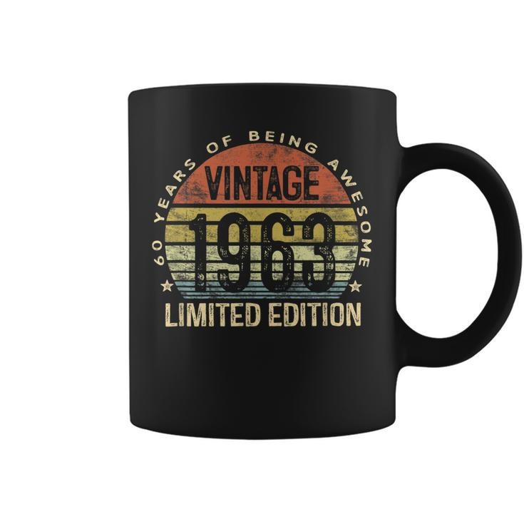 60Th Birthday Gifts Men Women Vintage 1963 60 Year Old Bday Coffee Mug