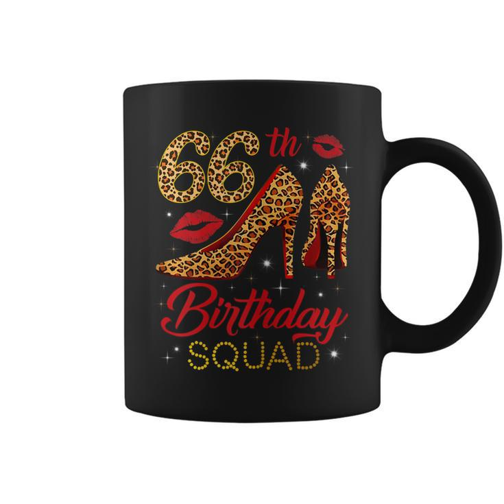 66Th Birthday Squad Stepping Into 66 Leopard High Heel Gift For Womens Coffee Mug
