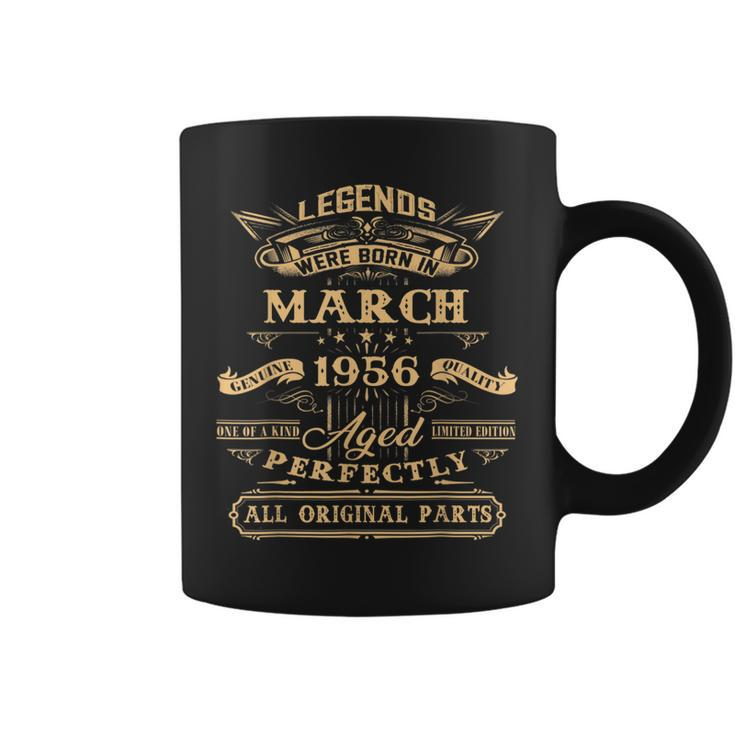 67 Years Old Gifts Legends Born In March 1956 67Th Birthday  Coffee Mug