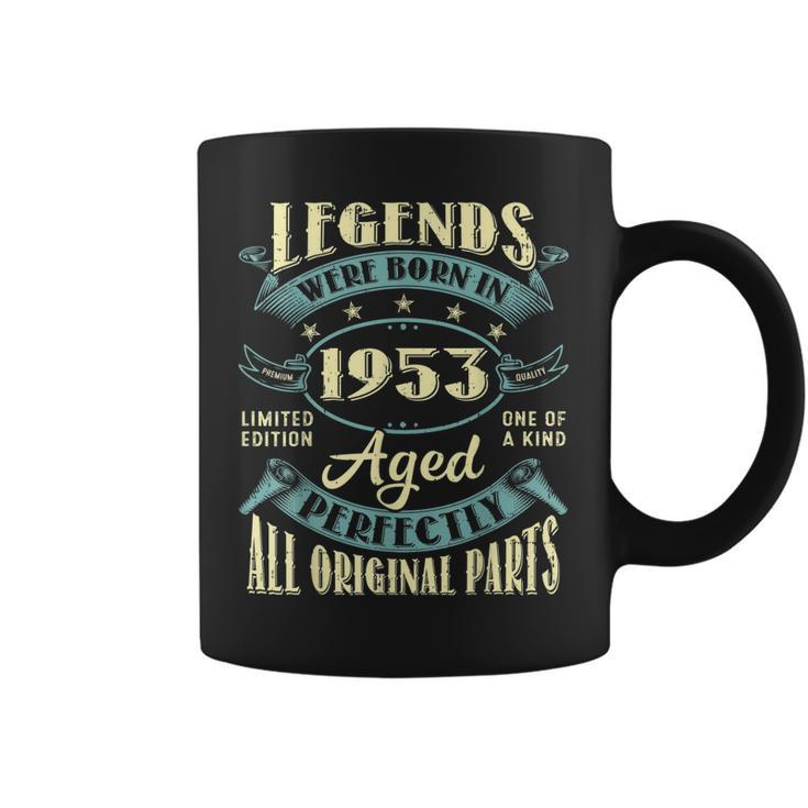 70Th Birthday Gifts Vintage Legends Born In 1953 70 Year Old Coffee Mug