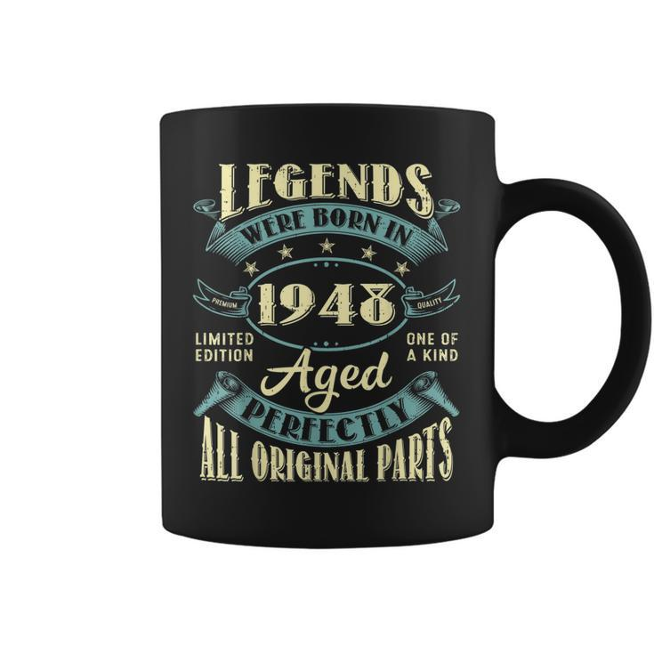75Th Birthday Gifts Vintage Legends Born In 1948 75 Year Old  Coffee Mug
